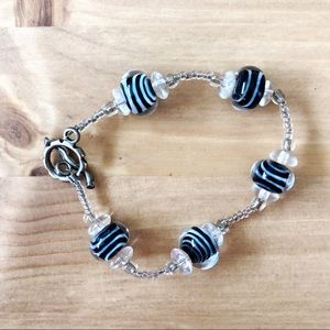 free with purchase! striped beaded bracelet